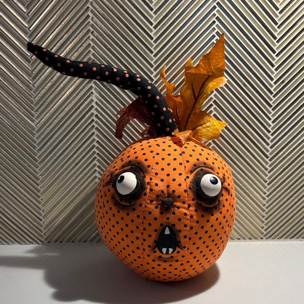 Joe Spencer Polka Dot Pumpkin Decor